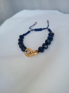 Pulseira de Cristais Azul Marinho com Elos - comprar online