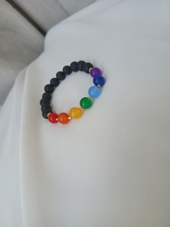 Pulseira Sete Chakras com Pedra Vulcânica - comprar online