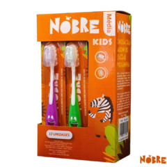 Escova de dente infantil, caixa com 12 blisters (caixa master com 24 caixinhas) - Nobre