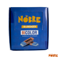 Borracha bicolor pacote com 40 unidades (caixa master com 40 pacotes) - Nobre