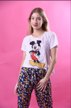 PIJAMA LARGO MICKEY AZUL - comprar online