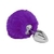 Plug anal pompom roxo