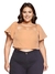 Cropped Plus Size Regulagem Costas Manga Curta - comprar online