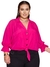 Camisa Plus Size Elegante Casual Chique Botões