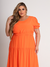 Vestido Longo Plus Size Mangas Elegante Festa