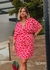 Vestido Estampado Plus Size Leve Casual