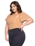 Cropped Plus Size Regulagem Costas Manga Curta