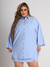 Imagem do Camisa Plus Size Fenda Elegante Costas C/ Botões