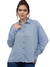 Camisa Plus Size Jeans Manga Botões Elegante - Verdan Plus Size