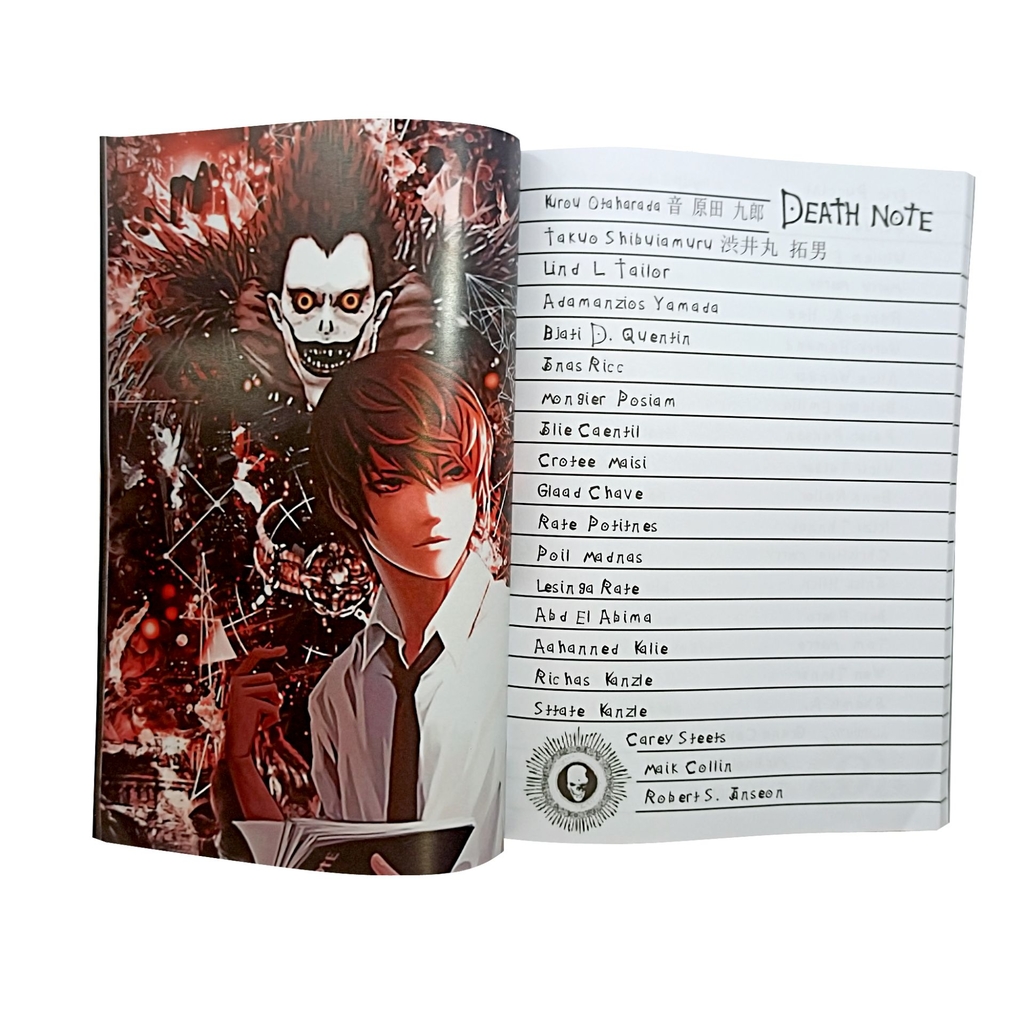 Caneca Death Note Personagens Toda Preta