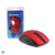 MOUSE USB MAXPRINT SEM FIO BLACK RUBY VERMELHO