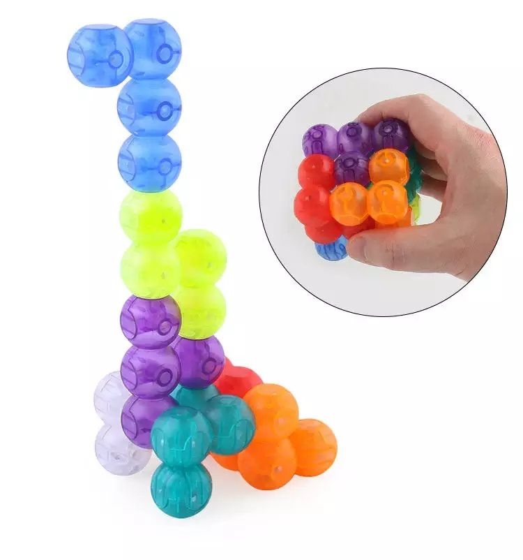 Esfera magnética antiestrés – Juego de bolas magnéticas de pentágonos, 12  piezas, naranja cristal, juguetes de escritorio para aliviar el estrés para