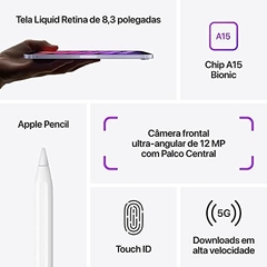 Imagem do Apple iPad mini (Wi-Fi + Cellular, 64 GB) - Cinzento sideral