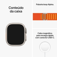 Apple Watch Ultra GPS + Cellular, Caixa de titânio de 49 mm com pulseira Loop Alpina laranja – G - Piires MP Store