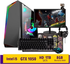 Pc Gamer Completo Intel i5 4º Ger. GTX 1050TI 4GB 8GB Hd 1TB Wi-fi 19“ - comprar online