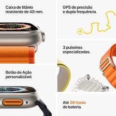 Apple Watch Ultra GPS + Cellular, Caixa de titânio de 49 mm com pulseira Loop Alpina laranja – G na internet