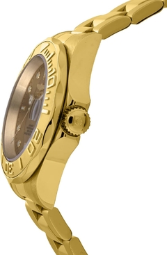 Invicta Relógio masculino 13929 Pro Diver automático ouro 18 k banhado a ouro relógio de aço inoxidável, Aço inoxidável, Casual - Piires MP Store