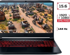 ACER Notebook Gamer Nitro 5 AN515-57-52LC, CI5 11400H, 8GB, 512GB SDD, (NVIDIA GTX 1650 ) Windows11. 15,6” LED FHD IPS Preto e vermelho