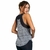 Musculosa Apex Gris Combinada Tul Negro