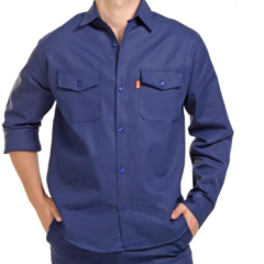 Camisa de trabajo azul en internet