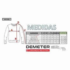 Buzo frisa gris cuello redondo - DEMETER