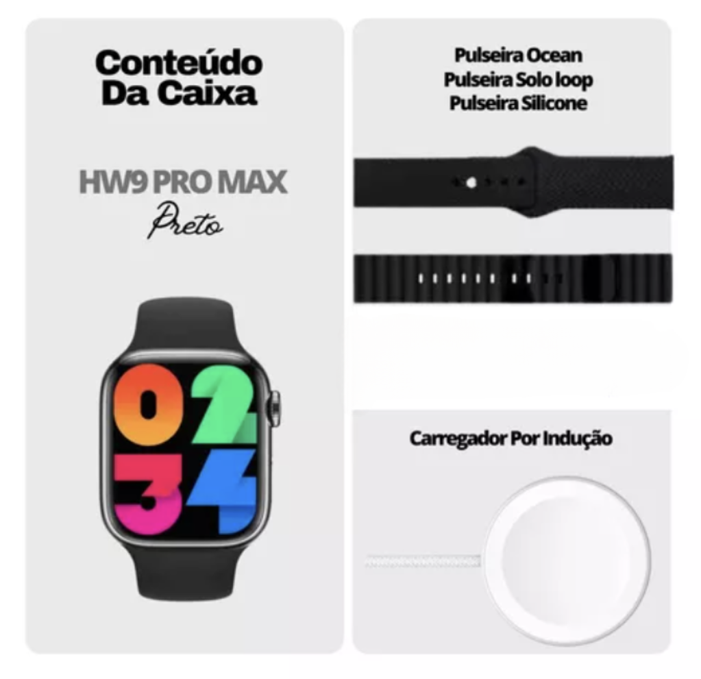 SmartWatch - Relógio Inteligente W26+ IWO 12 - Prata