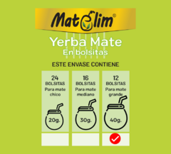 16 BOLSITAS INDIVIDUALES DE YERBA MATE PREMIUM SUSTENTABLE Y COMPOSTABLE PACK DE 500GR (PARA MATE MEDIANO) - comprar online