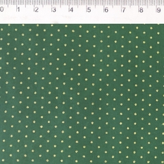 FERNANDO MALUHY - POÁ FUNDO VERDE COM DOURADO - 50cm X 150cm - Tecido Tricoline