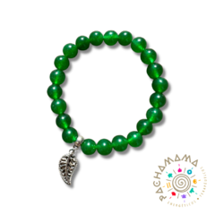Pulseira Jade Verde com pingente folha - comprar online