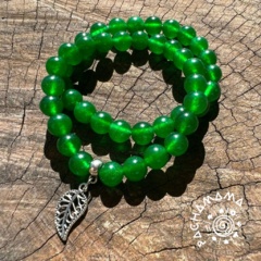 Conjunto de pulseiras Jade Verde