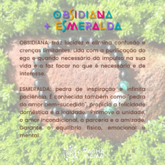 Pulseira Obsidiana + Esmeralda e Buda Hematita - comprar online