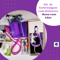 KIT DE ENFERMAGEM COM OXÍMETRO (ROXO COM LILÁS) - comprar online