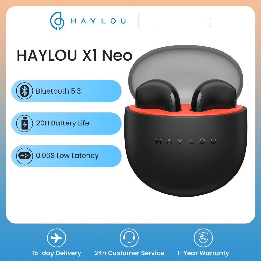Auriculares sem fios Haylou X1 2023 - Bluetooth 5.3 - Branco