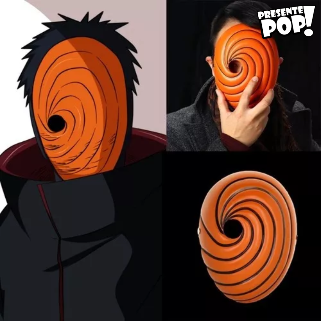 Akatsuki Tobi Obito Anime Naruto Máscara Em Fibra De Vidro