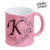 Caneca de Porcelana Glitter Personalizada Letra Inicial + Nome