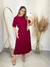 Vestido Midi com bolso e cinto (Marsala)