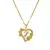 Colar BELLA ROMANCE personalizado com iniciais DOURADO - FLASH STORE