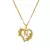 Colar BELLA ROMANCE personalizado com iniciais DOURADO - FLASH STORE