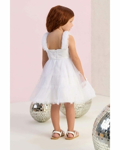 Vestido Festa Infantil Branco Tule Glitter Petit Cherie 312 - comprar online