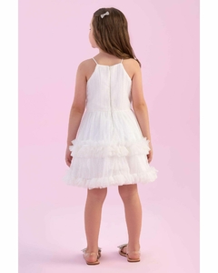 Vestido Festa Infantil Off White Tule Petit Cherie 460 - comprar online