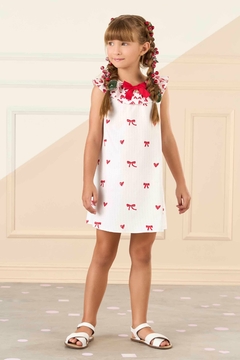 Vestido Baby Branco Corações Vermelhos Mon Sucré 430