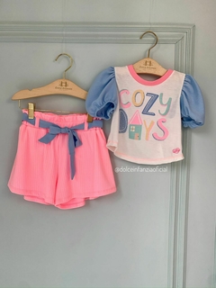 Conjunto Infantil Menina Short/ Blusa Casinha Mon Sucré 210