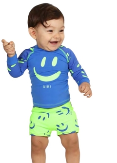 Conjunto Infantil Menino Sunga + Blusa Ptoteção Siri Kids 39467 Lucca Be Happy - comprar online