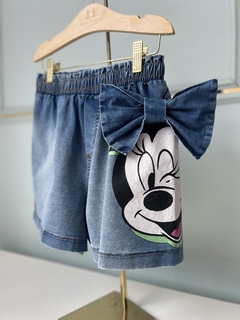 Short Jeans Menina Minnie Animê P5757