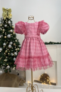 Vestido Festa Infantil Corações Degradê Rosa Mon Sucré 132