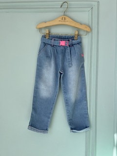 Calça Infantil Menina Jogger Jeans com Cinto Mon Sucré 066