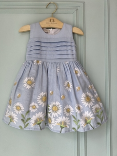 Vestido Baby Azul Com Margaridas e Abelha AB233241 - comprar online