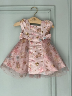 Vestido De Festa Infantil Natal Rosa Petit Cherie 104