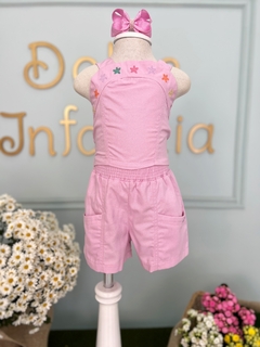 Conjunto infantil Menina Short e Cropped Sarja Rosa Estrela do Mar Mon Sucré 186 - loja online