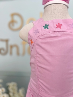 Conjunto infantil Menina Short e Cropped Sarja Rosa Estrela do Mar Mon Sucré 186 - comprar online